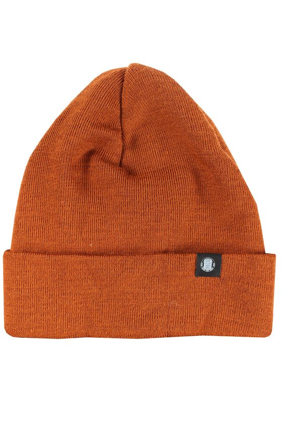 Elvine Knitted Beanie Hat Hector Beanie Cap - Orange Rust