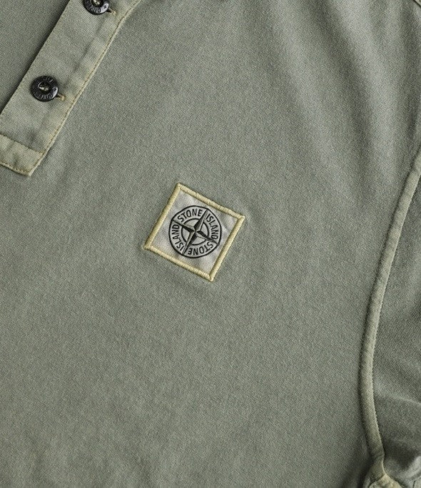 Stone Island Polo Shirt Garment dyed 'Fissato' 100% Cotton 721522257 v0158
