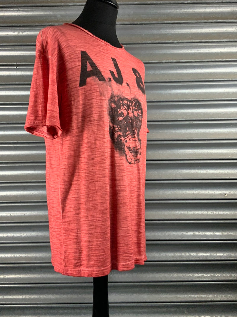 Armani Jeans AJ 81 100% cotton Comfort Fit print T in Rosa - Pink T6H14 M4